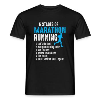 6 Etappen Marathonlauf Läufer Triathlon Sportler - Männer T-Shirt - Schwarz - Vorne - AI Model Male 178 light (178cm)