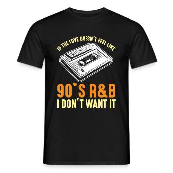 Cassette de musique R&B des années 90 90 ans de chansons - T-shirt homme - noir - Devant - AI Model Male 178 light (178cm)