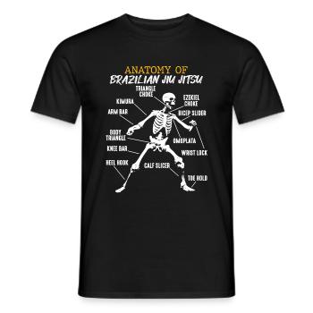Anatomie brésilienne Jiu Jitsu combattant squelette - T-shirt homme - noir - Devant - AI Model Male 178 light (178cm)