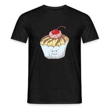 Muffin Bäcker Süßigkeiten Dessert Backwaren - Männer T-Shirt - Schwarz - Vorne - AI Model Male 178 light (178cm)