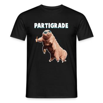 Tardigrade water bear microbiologist student party - Men's T-Shirt - black - Front - AI Model Male 178 light (178cm)