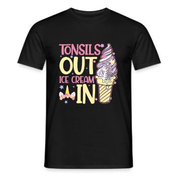 Mandel OP Erholung Einhorn Gesund Eiscreme - Männer T-Shirt - Schwarz - Vorne - AI Model Male 178 light (178cm)