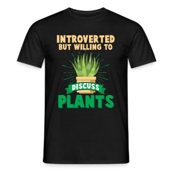 Introverted man Shy gardener strut - Men's T-Shirt - black - Front - AI Model Male 178 light (178cm)