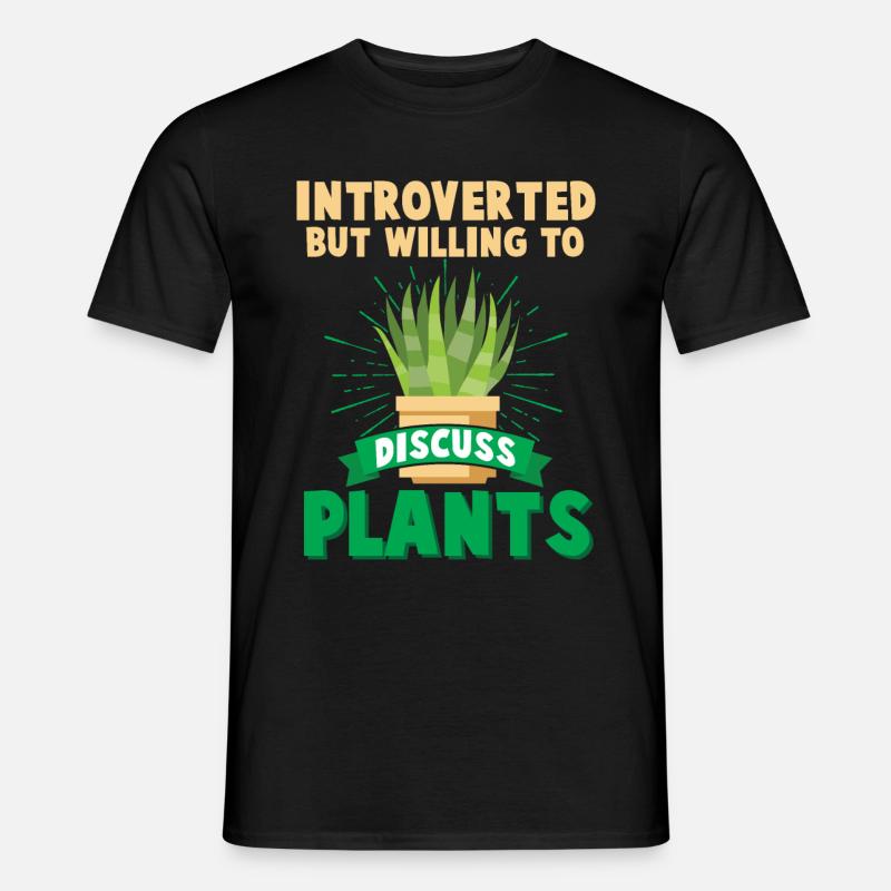 Introvertierter Mensch Schüchterner Gärtner Strebe - Männer T-Shirt - Schwarz