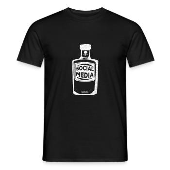 Effets secondaires des cadeaux anti-médias sociaux Internet - T-shirt homme - noir - Devant - AI Model Male 178 light (178cm)