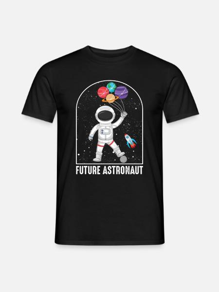 Future astronaut child spaceship space - Men's T-Shirt - black