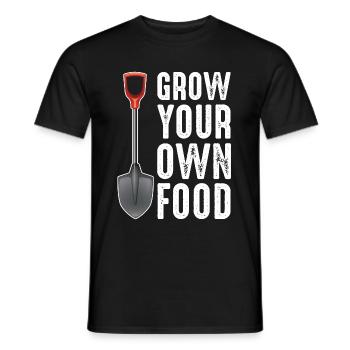 Jardinier drôle pelle plante jardin - T-shirt homme - noir - Devant - AI Model Male 178 light (178cm)