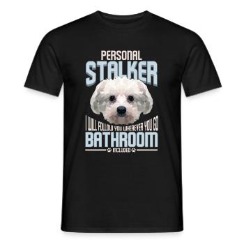 Chien harceleur graphique graphique maltais têtu - T-shirt homme - noir - Devant - AI Model Male 178 light (178cm)