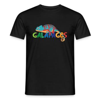 Galapagos Islands Ecuador Chameleon Exotic - Men's T-Shirt - black - Front - AI Model Male 178 light (178cm)
