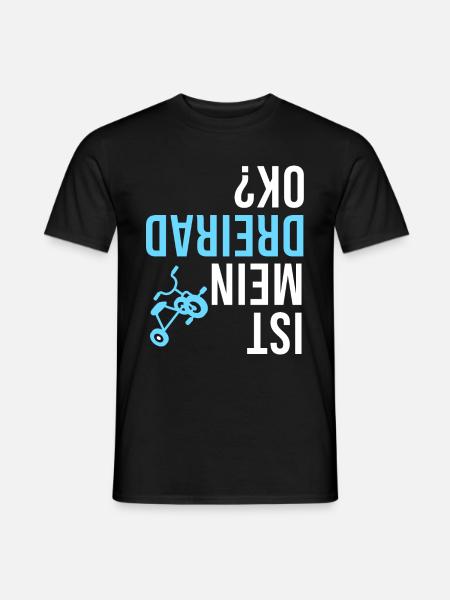 Dreirad Kopfüber Fahrrad Kindergarten - Männer T-Shirt - Schwarz