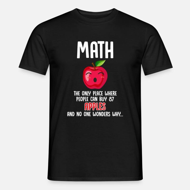 Math humor apple calculation mathematician funny - Men’s T-shirt - black