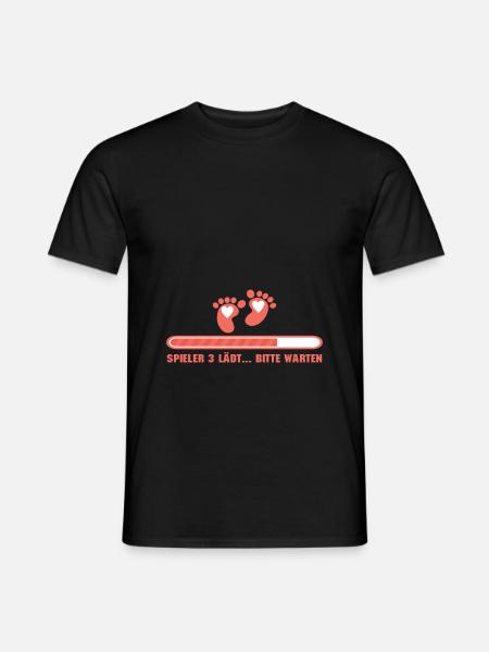 Spieler 3 Mama Schwangerschaft Ankündigung Baby - Männer T-Shirt - Schwarz