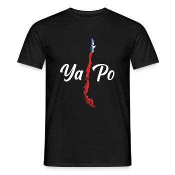 Chili Ya Po Amérique du Sud carte drapeau chilien - T-shirt homme - noir - Devant - AI Model Male 178 light (178cm)