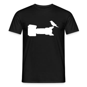 Photographe photographie photographie oiseau - T-shirt homme - noir - Devant - AI Model Male 178 light (178cm)