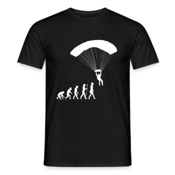 Gleitschirmfliegen Evolution Fallschirm Luftsport - Männer T-Shirt - Schwarz - Vorne - AI Model Male 178 light (178cm)