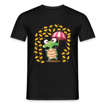 Il pleut des tortues tacos cuisine mexicaine - T-shirt homme - noir - Devant - AI Model Male 178 light (178cm)