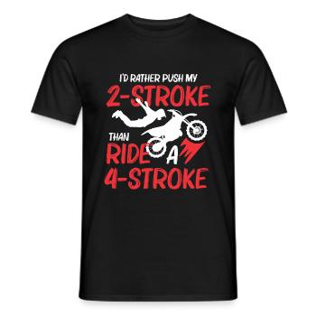 Motocross MX Dirtbike Supercross 2 temps - T-shirt homme - noir - Devant - AI Model Male 178 light (178cm)