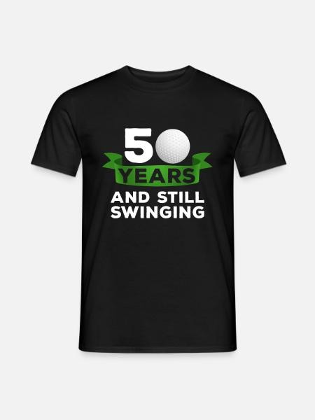50 Jahre Golfer 50. Geburtstag Golf Golfspieler - Männer T-Shirt - Schwarz