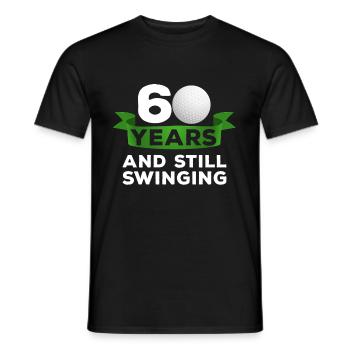 60 Jahre Golfer 60. Geburtstag Golf Golfspieler - Männer T-Shirt - Schwarz - Vorne - AI Model Male 178 light (178cm)