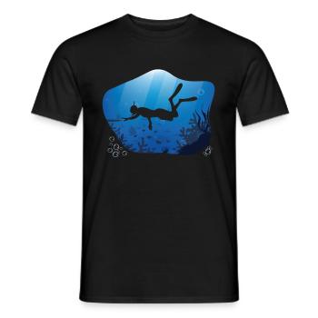 Apnea Graphic Apnea Diver Apnea Diving Ocean - Men's T-Shirt - black - Front - AI Model Male 178 light (178cm)