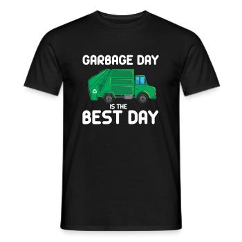 Rubbish day garbage truck waste trucks garbage disposal - Men's T-Shirt - black - Front - AI Model Male 178 light (178cm)