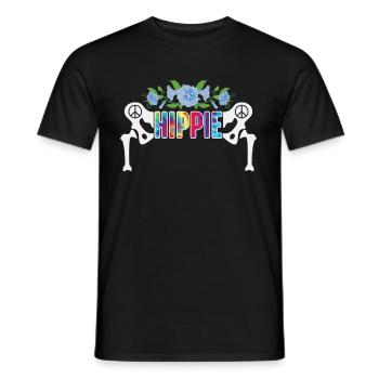 Chirurge de l’articulation de la hanche chirurgicale récupération hippie fleur - T-shirt homme - noir - Devant - AI Model Male 178 light (178cm)