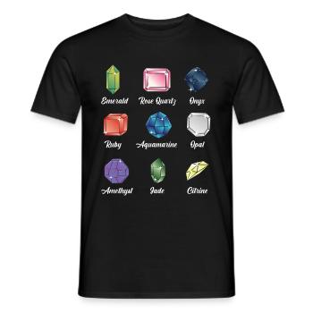 Gemstone jewelry geologist crystal collector - Men's T-Shirt - black - Front - AI Model Male 178 light (178cm)