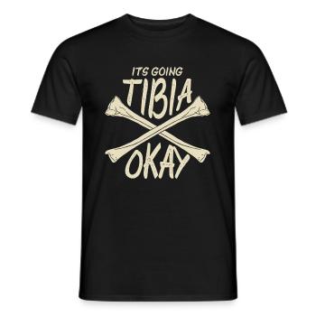 Physiotherapy Get well soon broken bones - Men's T-Shirt - black - Front - AI Model Male 178 light (178cm)