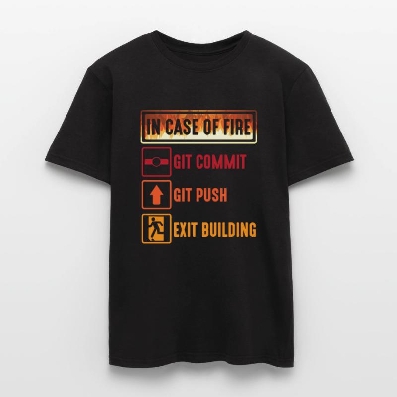 Git commit git push programmer IT IT specialist Men's T-Shirt