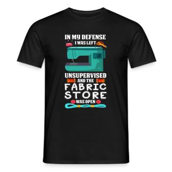 Couture drôle disant tissu de fil magasin humour - T-shirt homme - noir - Devant - AI Model Male 178 light (178cm)