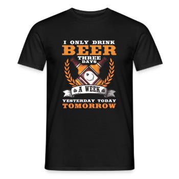 Lustiger Biertrinker süchtig Party Garten Alkohol - Männer T-Shirt - Schwarz - Vorne - AI Model Male 178 light (178cm)
