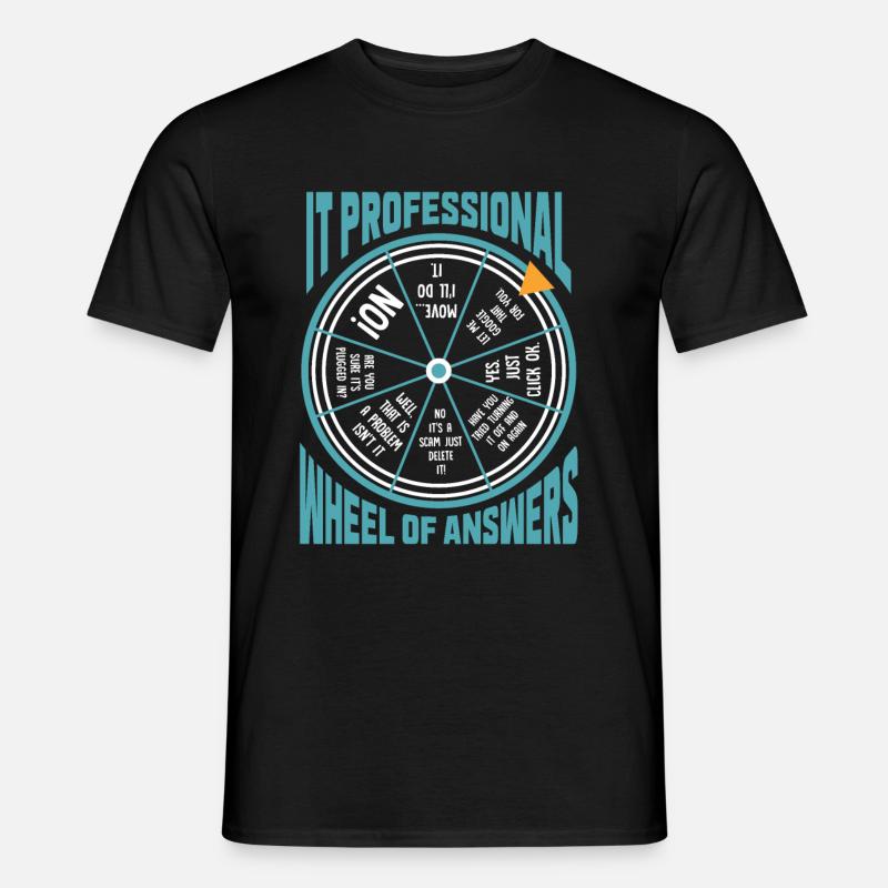 IT professional computer programmer humor - Men’s T-shirt - black