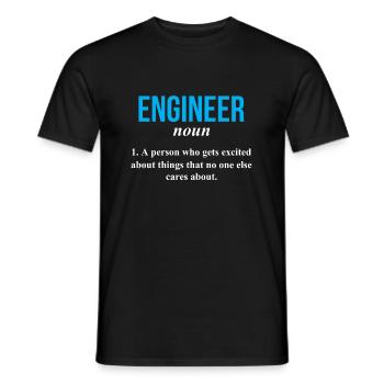 Cadeaux pour les ingénieurs ingénieurs diplômés - T-shirt homme - noir - Devant - AI Model Male 178 light (178cm)