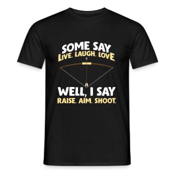 Lustiger Bogenschütze Ziel Bogenschießen - Männer T-Shirt - Schwarz - Vorne - AI Model Male 178 light (178cm)