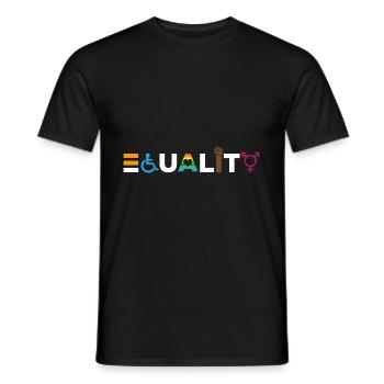 Equality human rights equal rights - Men's T-Shirt - black - Front - AI Model Male 178 light (178cm)
