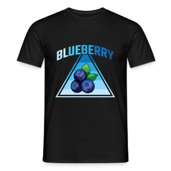 Vintage blueberry retro fruit gardening love - Men's T-Shirt - black - Front - AI Model Male 178 light (178cm)