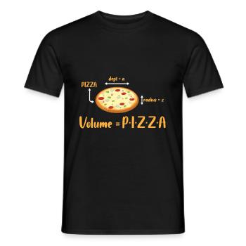 Pizza math formula Funny fast food nerd - Men's T-Shirt - black - Front - AI Model Male 178 light (178cm)