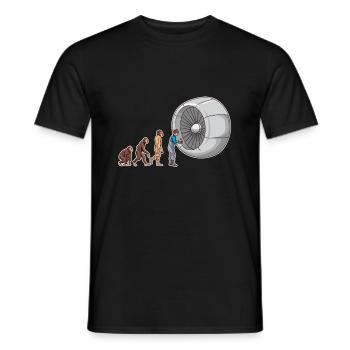 Technicien aéronautique évolution mécanique aéronautique - T-shirt homme - noir - Devant - AI Model Male 178 light (178cm)