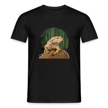 Les reptiles dragons barbus drôles aiment les animaux - T-shirt homme - noir - Devant - AI Model Male 178 light (178cm)