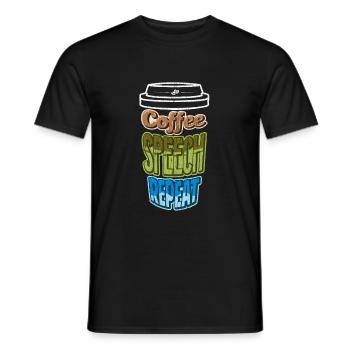 Logopädie Kaffee Sprachtherapie Pathologie - Männer T-Shirt - Schwarz - Vorne - AI Model Male 178 light (178cm)