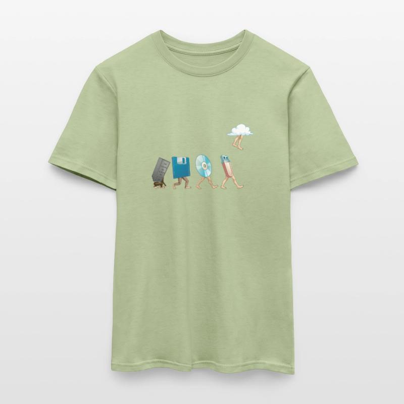 Computer Engineering Software Diskette USB Wolke Männer T-Shirt