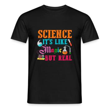 Science magie futur étudiant en chimie - T-shirt homme - noir - Devant - AI Model Male 178 light (178cm)