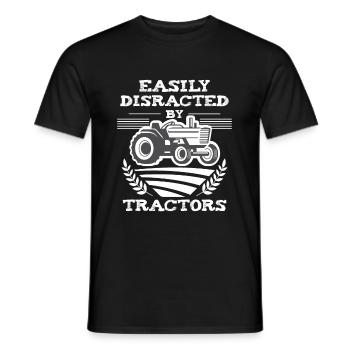 Ferme d'amour drôle de tracteur agricole - T-shirt homme - noir - Devant - AI Model Male 178 light (178cm)