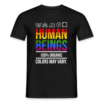 Equal rights human rights LGBT - Men's T-Shirt - black - Front - AI Model Male 178 light (178cm)