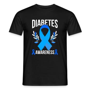Diabète Famille T1D Diabetic Support - T-shirt homme - noir - Devant - AI Model Male 178 light (178cm)