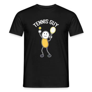 Balle de tennis drôle de joueur de tennis garçon - T-shirt homme - noir - Devant - AI Model Male 178 light (178cm)