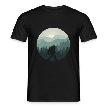 Bigfoot Berg Wald Sasquatch Fan - Männer T-Shirt - Schwarz - Vorne - AI Model Male 178 light (178cm)