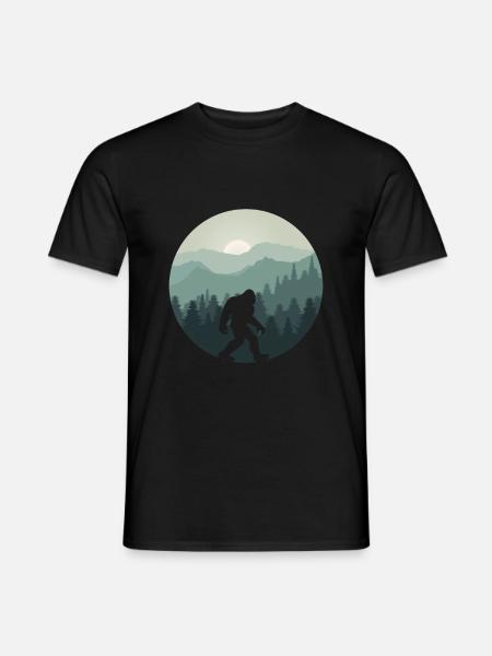 Bigfoot Berg Wald Sasquatch Fan - Männer T-Shirt - Schwarz