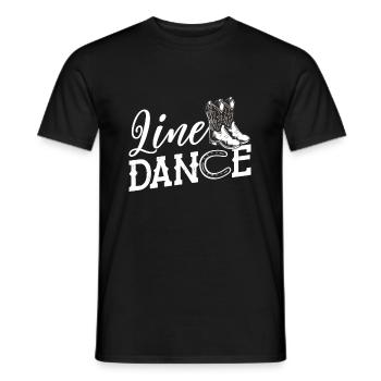 Line Dancing Hufeisen Country Line Dance - Männer T-Shirt - Schwarz - Vorne - AI Model Male 178 light (178cm)