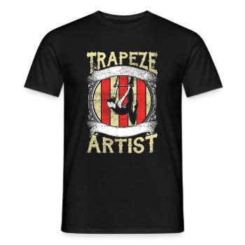 Trapez Luftakrobatik Frau Turnerin - Männer T-Shirt - Schwarz - Vorne - AI Model Male 178 light (178cm)